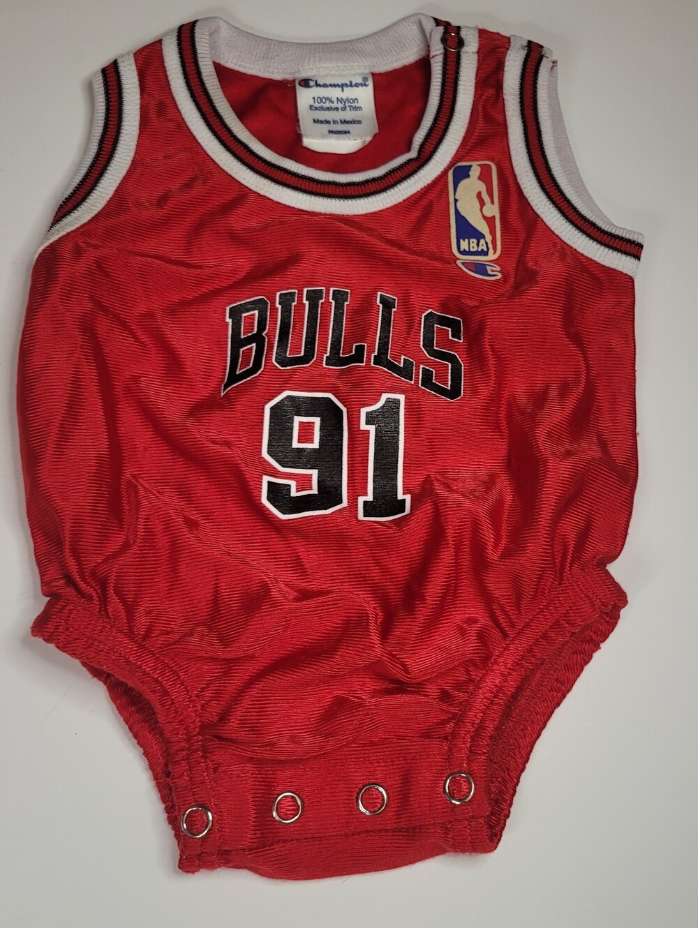 90s Vintage Dennis Rodman Chicago Bulls Champion Infant Jersey, 3-6 Months